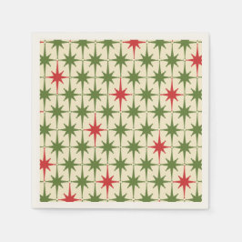 Guardanapo De Papel Estrelas de Natal Modernas do século médio