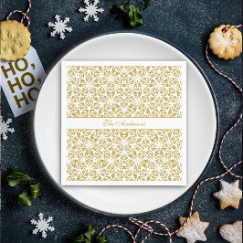 Guardanapo De Papel Estrelas de Natal Padrão de Luxo Personalizado Dou