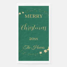 Guardanapo De Papel Estrelas de ouro elegantes modernas do Natal