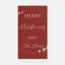 Guardanapo De Papel Estrelas de ouro elegantes modernas do Natal