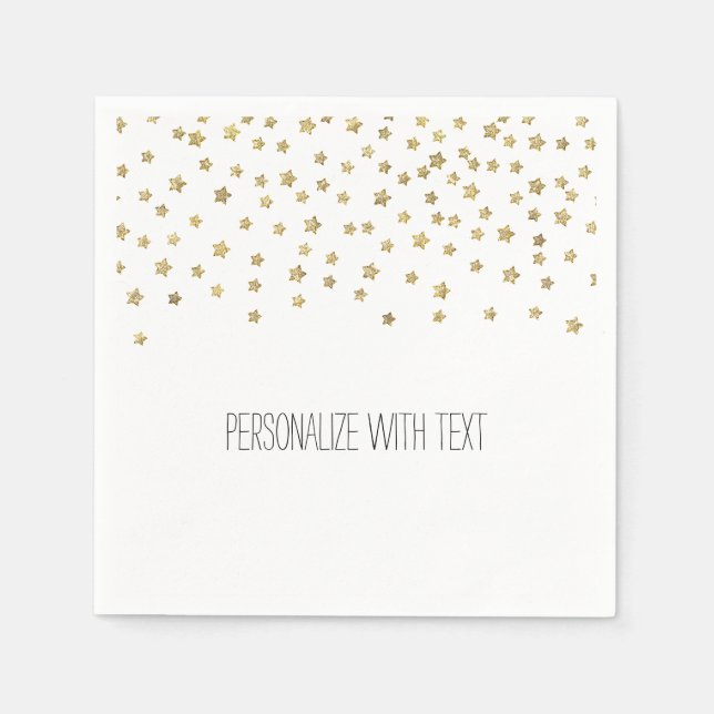 Guardanapo De Papel Estrelas Douradas (Frente)