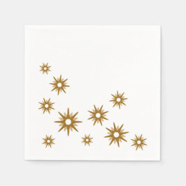 Guardanapo De Papel Estrelas Douradas Modernas Elegantes Simples