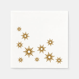 Guardanapo De Papel Estrelas Douradas Modernas Elegantes Simples