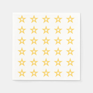 Guardanapo De Papel Estrelas Dourados no branco