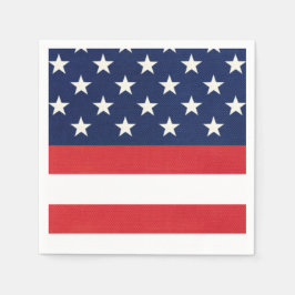 Guardanapo De Papel Estrelas e faixas de bandeira americanas