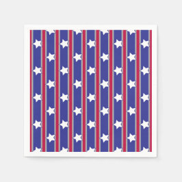 Guardanapo De Papel Estrelas e Gretas Patrióticas Divertidas e Ricos