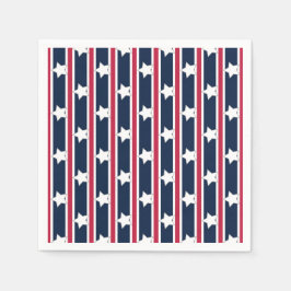 Guardanapo De Papel Estrelas e Gretas Patrióticas Divertidas e Ricos