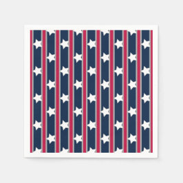 Guardanapo De Papel Estrelas e Gretas Patrióticas Divertidas e Ricos