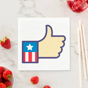 Guardanapo De Papel Estrelas E Listras Atacam Napkins Americano