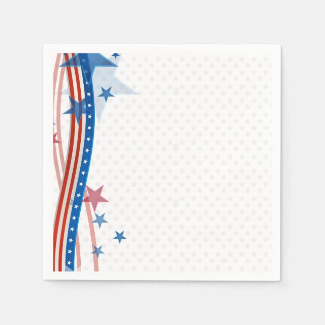 Guardanapo De Papel Estrelas e Stripes Patriotas (Frente)