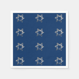 Guardanapo De Papel Estrelas Elegantes Estrelas Estrelas Cinzas de Pra