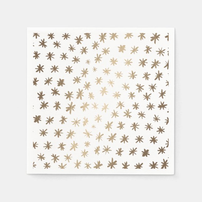 Guardanapo De Papel Estrelas metálicas - ouro (Frente)