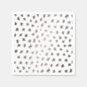 Guardanapo De Papel Estrelas metálicas - prata