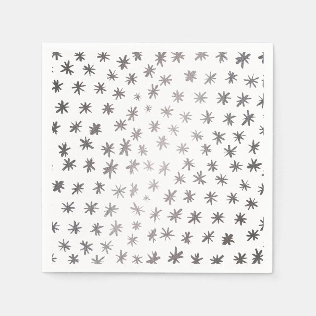 Guardanapo De Papel Estrelas metálicas - prata (Frente)