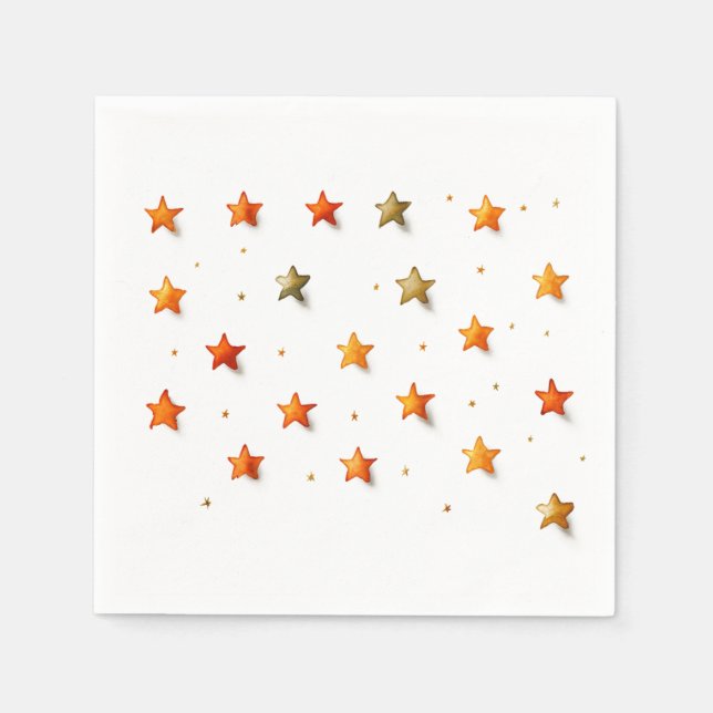 Guardanapo De Papel Estrelas Mínimas Quentes: Nápoles Festas de aniver (Frente)