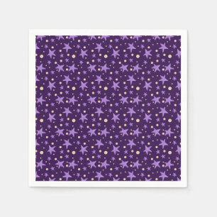 Guardanapo De Papel Estrelas Roxas Violet Starry Night Chá de fraldas
