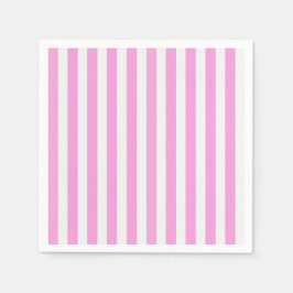 Guardanapo De Papel Estrias doces brancas e rosadas