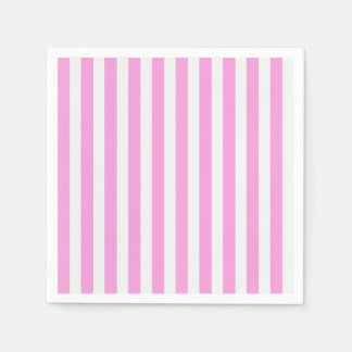 Guardanapo De Papel Estrias doces brancas e rosadas