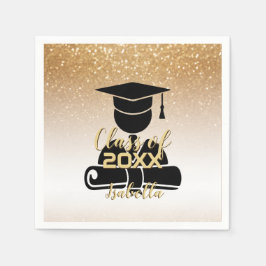 Guardanapo De Papel Estudante do formando - Classe 20XX - Largura Dour