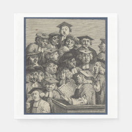 Guardanapo De Papel Estudiosos em uma aula (por William Hogarth)
