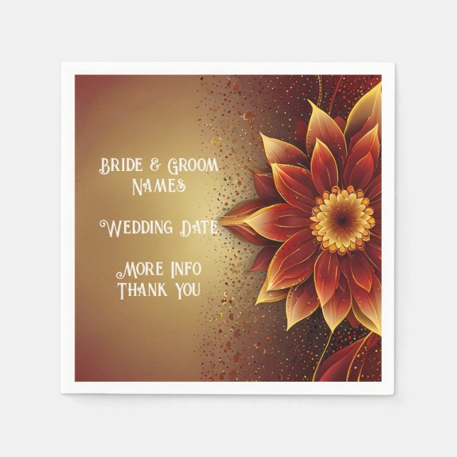 Guardanapo De Papel Eternal Bloom: Uma Celebração do Amor por Eterno (Frente)