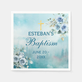 Guardanapo De Papel Ethereal Watercolor Nature Baptism Decor