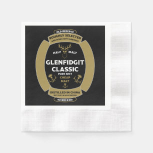 Guardanapo De Papel Etiqueta Whiskey Scotch de Natal