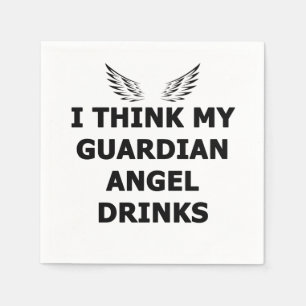 Guardanapo De Papel Eu Acho Que Meu Anjo Guardião Bebe