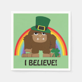 Guardanapo De Papel Eu Acredito! Leprechaun Pé Grande