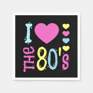 Guardanapo De Papel Eu adoro a fantasia da Disco dos anos 80