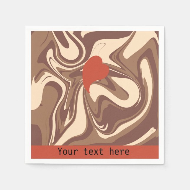 Guardanapo De Papel Eu adoro o costume do cappuccino (Frente)