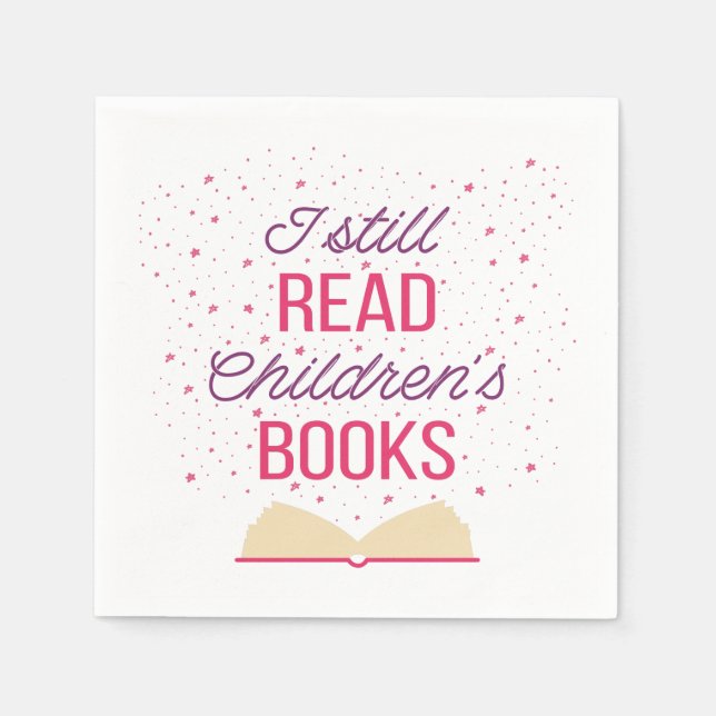 Guardanapo De Papel Eu ainda leio livros infantis III (Frente)
