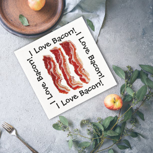 Guardanapo De Papel Eu Amo Bacon