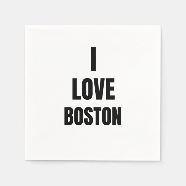 GUARDANAPO DE PAPEL EU AMO BOSTON (Frente)