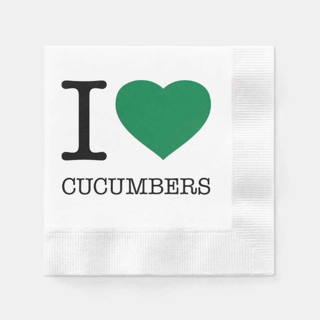 GUARDANAPO DE PAPEL EU AMO CUCUMBER (Frente)