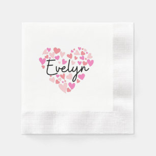 Guardanapo De Papel Eu amo Evelyn