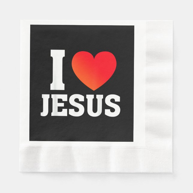 Guardanapo De Papel Eu Amo Jesus (Frente)