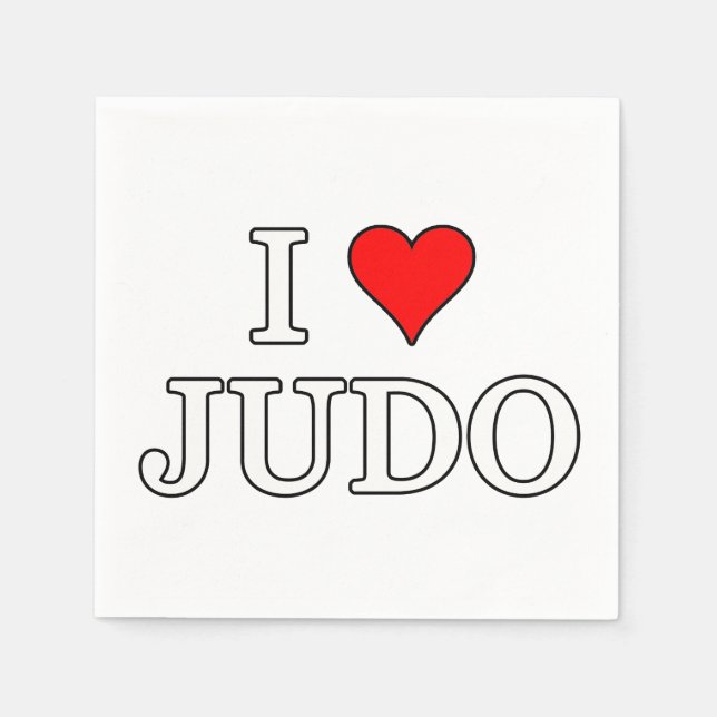 Guardanapo De Papel Eu Amo Judo (Frente)