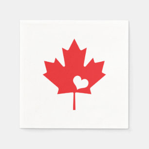 Guardanapo De Papel Eu Amo o Canadá - Orgulho Canadense Maple Leaf Hea
