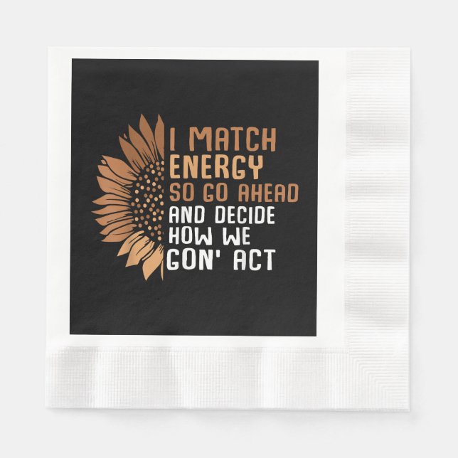 Guardanapo De Papel Eu combino o empoderamento energético afro-america (Frente)