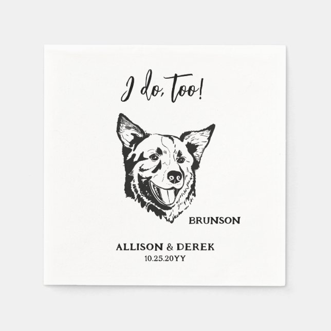 Guardanapo De Papel Eu Desenho Muito Personalizado Casamento De Nome D (Frente)