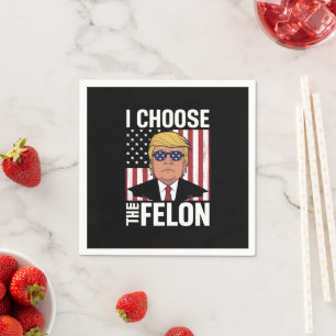 Guardanapo De Papel Eu Escolho O Criminoso Trump 2024 Republicano Patr