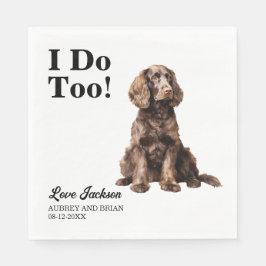 Guardanapo De Papel Eu Faço Casamento De Pet De Espanhol De Água Demas