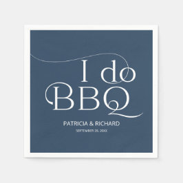 Guardanapo De Papel Eu faço CHURRASCO Festa de noivado azul