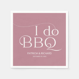 Guardanapo De Papel Eu faço CHURRASCO Festa de noivado rosa poeirento