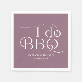 Guardanapo De Papel Eu faço Festa de Engajamento Churrasco Roxa