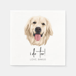 Guardanapo De Papel Eu Faço Muito Casamento De Um Cachorro De Retrieve