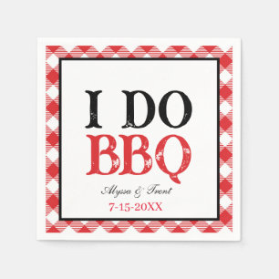 Guardanapo De Papel Eu faço papel ruivo Gingham Barbeque CHURRASCO Nap