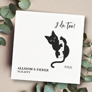 Guardanapo De Papel Eu Faço Um Casamento Muito Minimalista Do Pet Blac