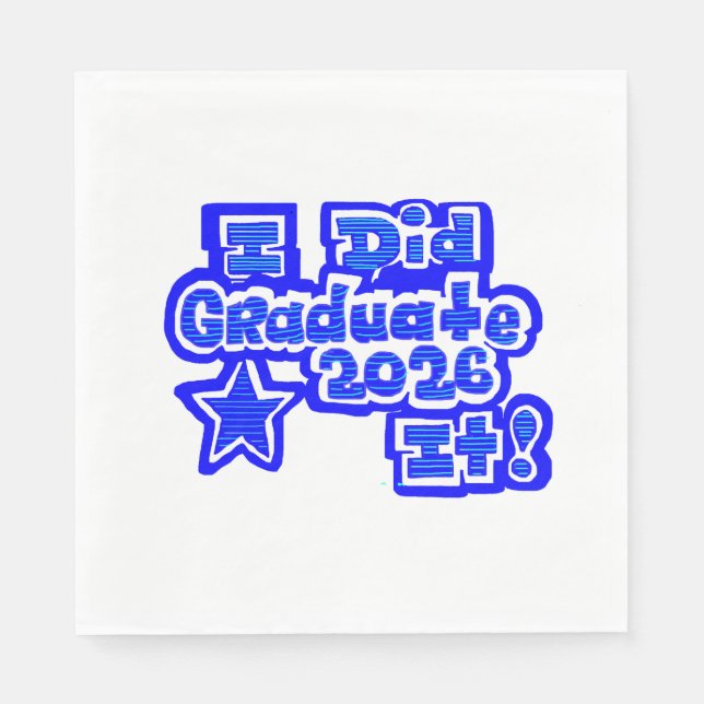 Guardanapo De Papel Eu Fiz!, Graduado 2026 (Frente)